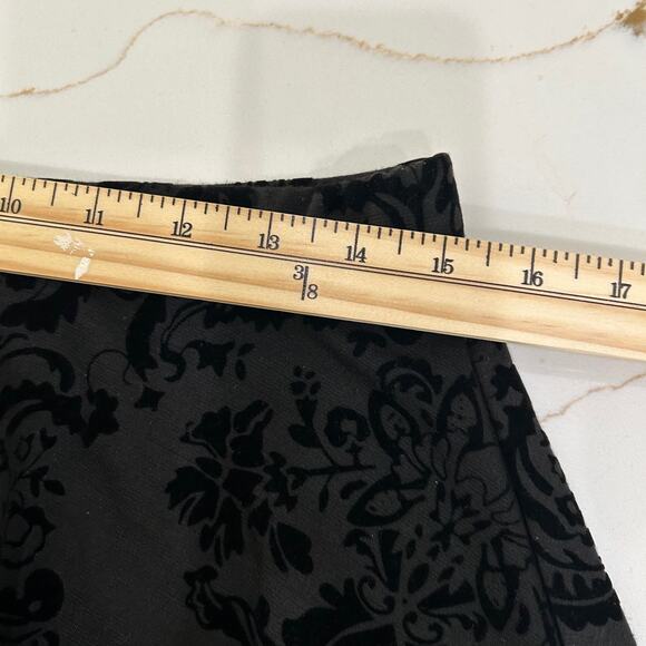 A. Byer VTG Mini Skirt Velvet Burnout Black SZXL Whimsigoth Dark Romantic Party - Picture 6 of 9